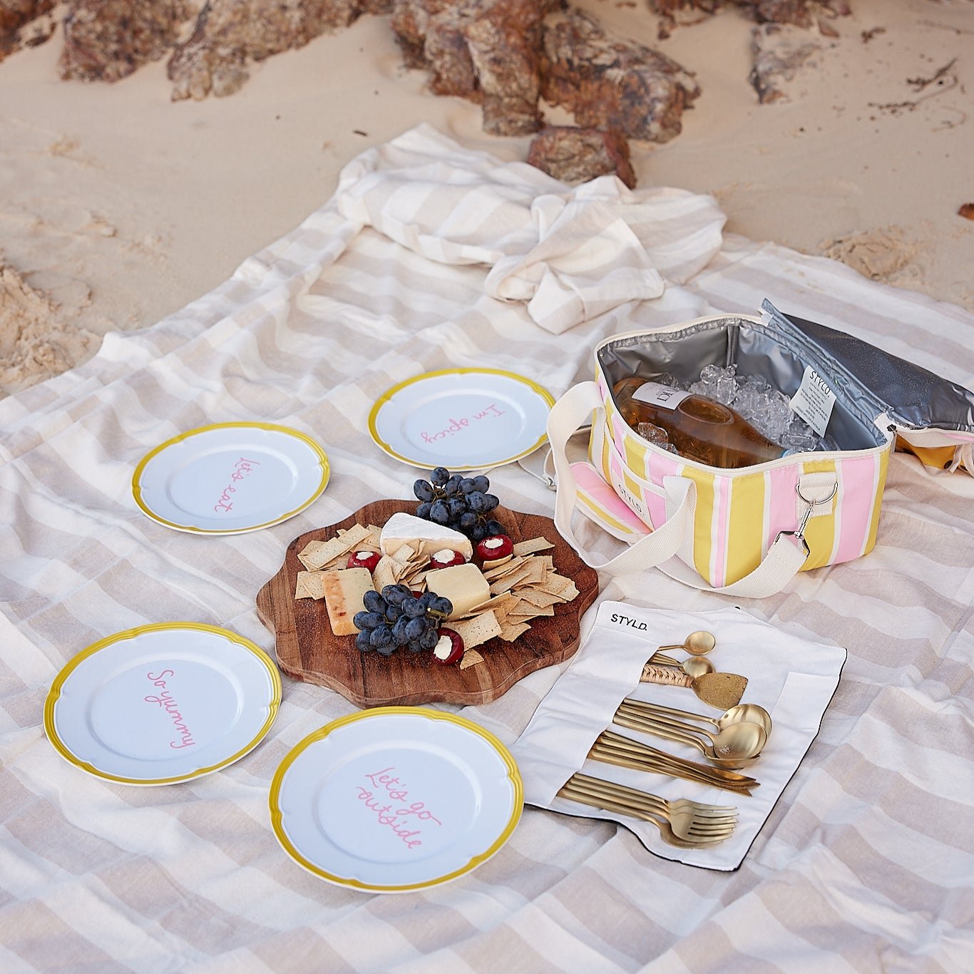 Baby, Let's Go Outside Melamine Plate Set | So Yummy STYLD.
