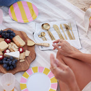 Baby, Let's Go Outside Melamine Plate Set | Striped STYLD.