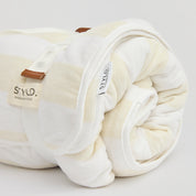 Vanilla Latte Striped Boyfriend Towel STYLD.