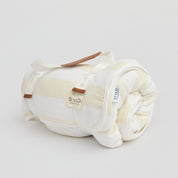 Vanilla Latte Striped Boyfriend Towel STYLD.