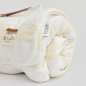 Vanilla Latte Striped Boyfriend Towel STYLD.