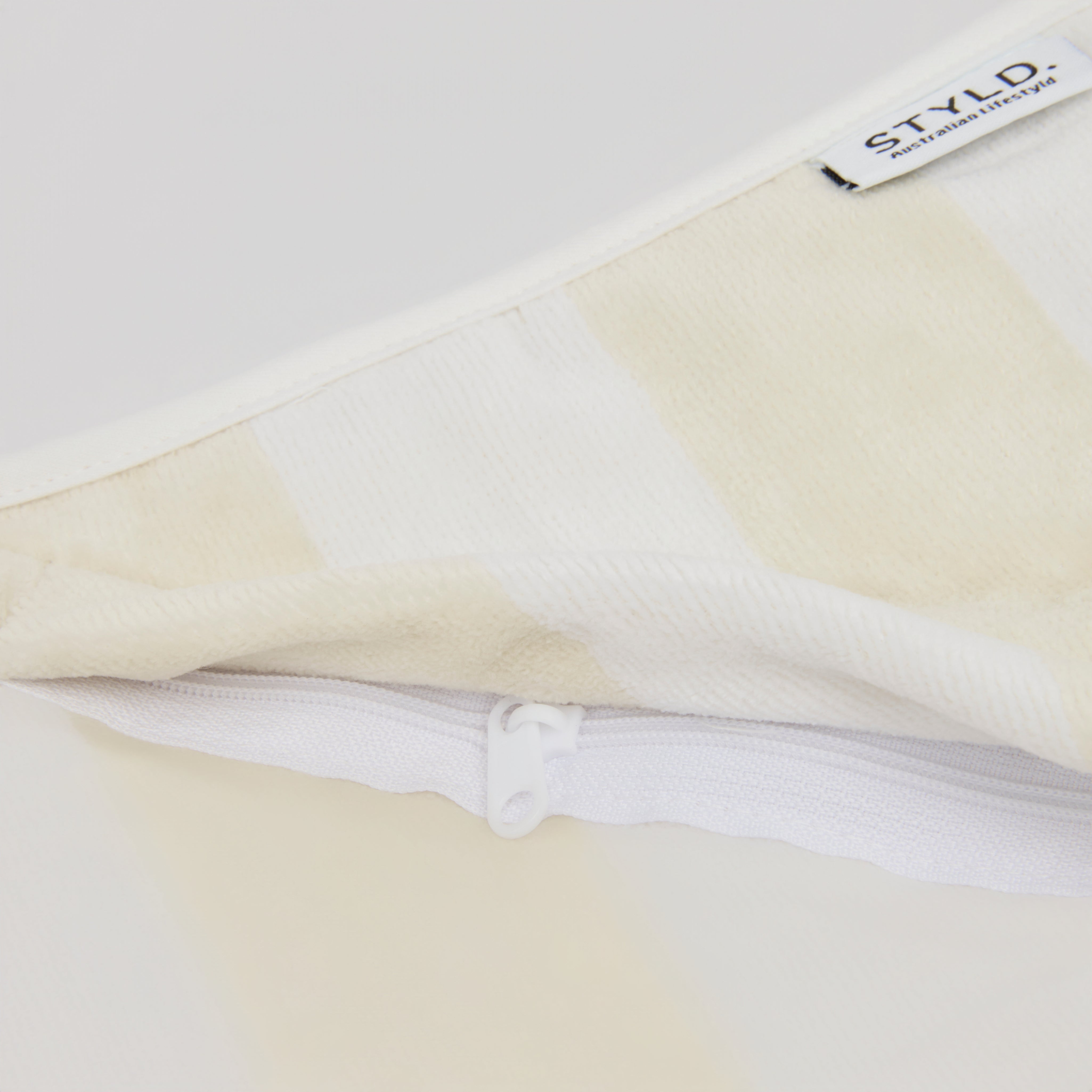 Vanilla Latte Striped Beach Towel STYLD.